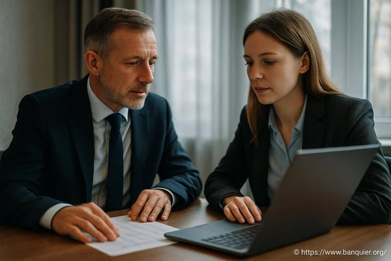 Homme et femme en réunion professionnelle