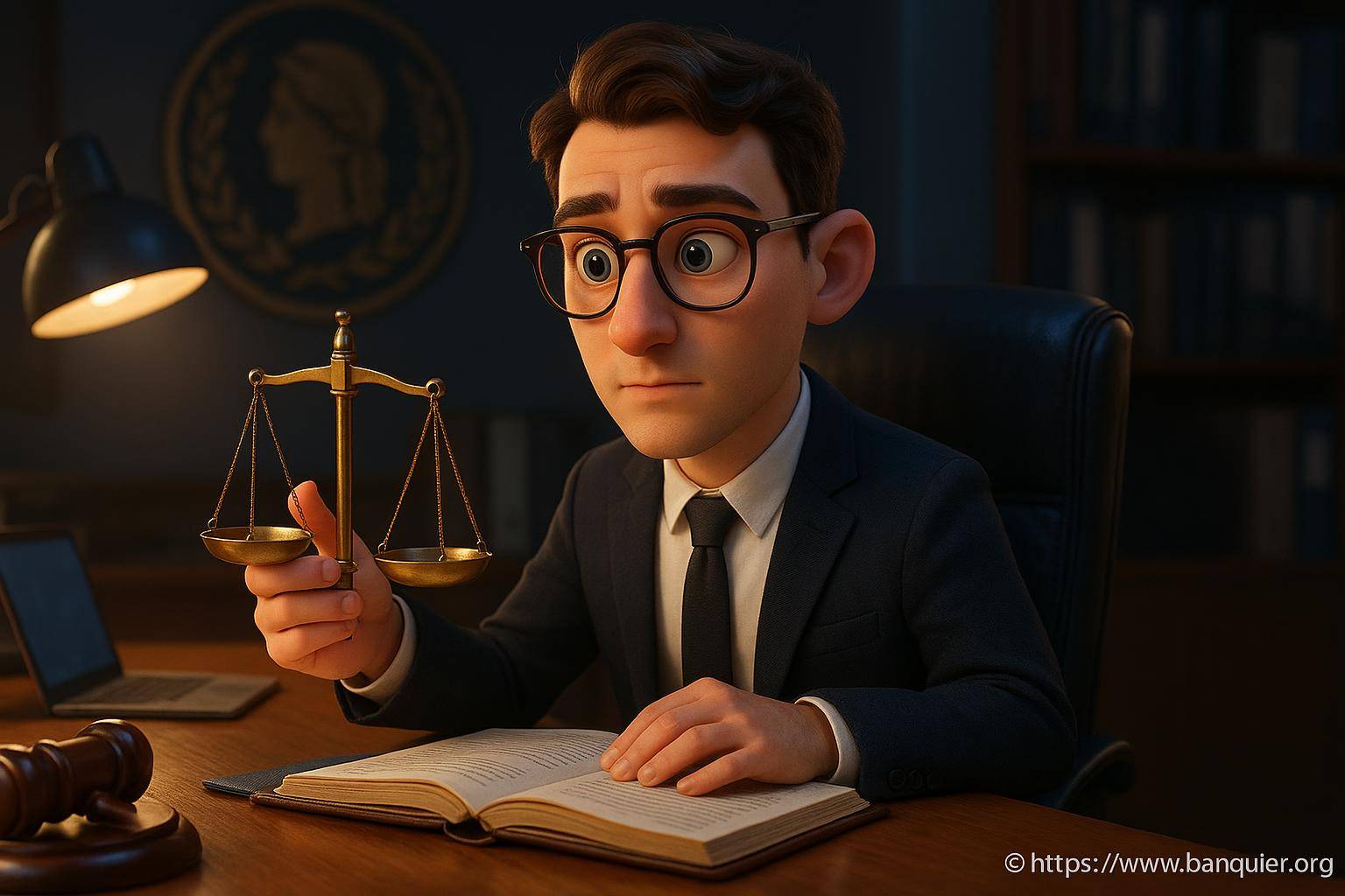 Avocat tenant une balance de justice
