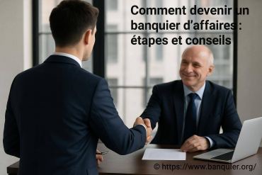 Comment devenir un banquier d'affaires : étapes clés et conseils pratiques