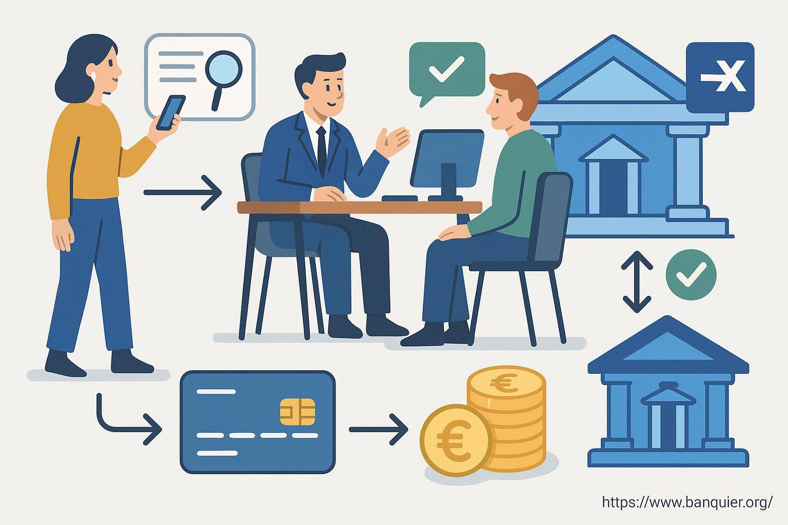 Consultation bancaire avec échanges financiers