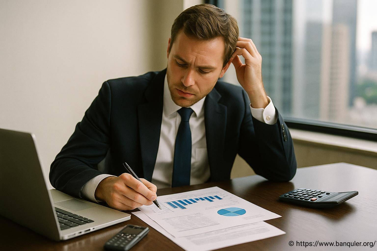 homme d'affaires analysant des graphiques financiers